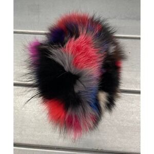Belle‎ Fare Mini Purse Dyed Real Fox Fur Zip Pouch Bag Charm
